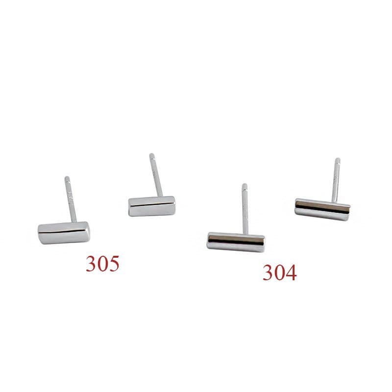 Mini Stick Column 925 Sterling Silver Stud Earrings