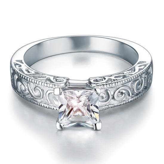 Vintage Style 1 Carat Created Diamond Ring