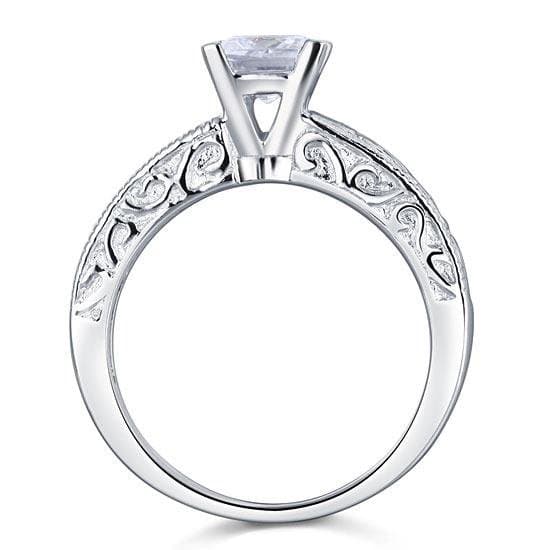 Vintage Style 1 Carat Created Diamond Ring