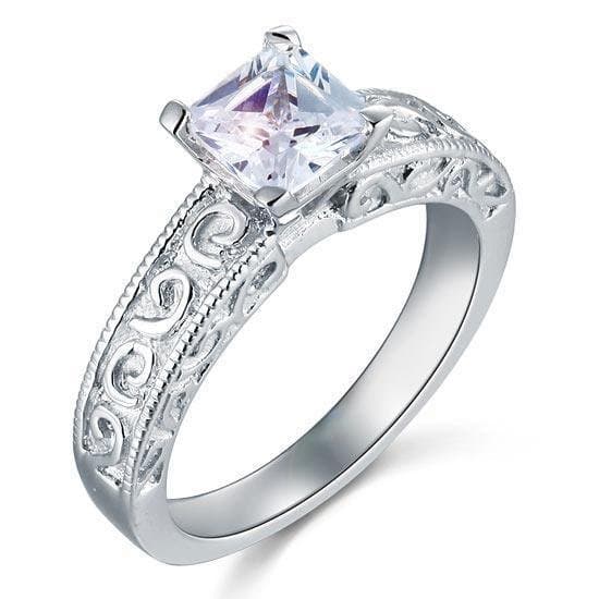 Vintage Style 1 Carat Created Diamond Ring