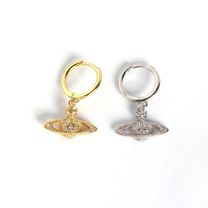 CZ Planet 925 Sterling Silver Hoop Earrings