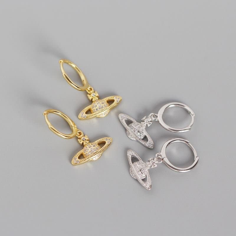 CZ Planet 925 Sterling Silver Hoop Earrings