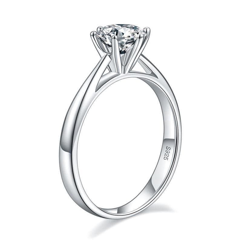 1 Carat Moissanite Diamond Classic 6 Claws Engagement
