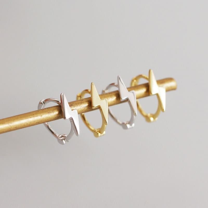 Lighting 925 Sterling Silver Hoop Earrings