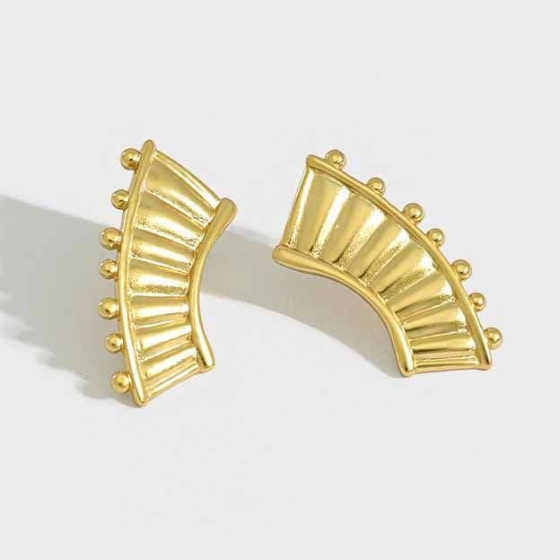 Lyre Piano 925 Sterling Silver Stud Earrings