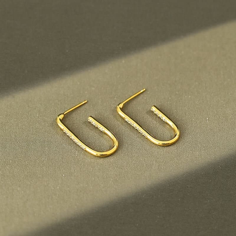CZ Shape 925 Sterling Silver Dangling Earrings