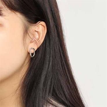 Geometric Irregular Hollow 925 Sterling Silver Stud Earrings