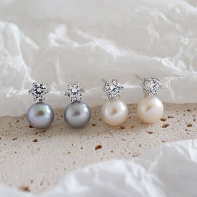 Elegant Natural Pearl 925 Sterling Silver Earring