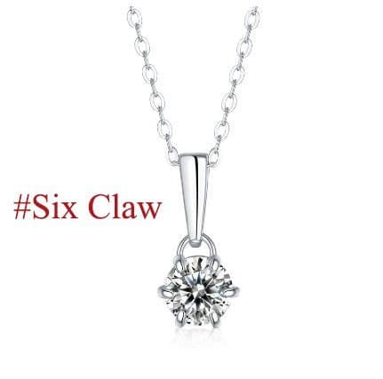 Moissanite CZ Waterdrop Round Flower 925 Sterling Silver Necklace