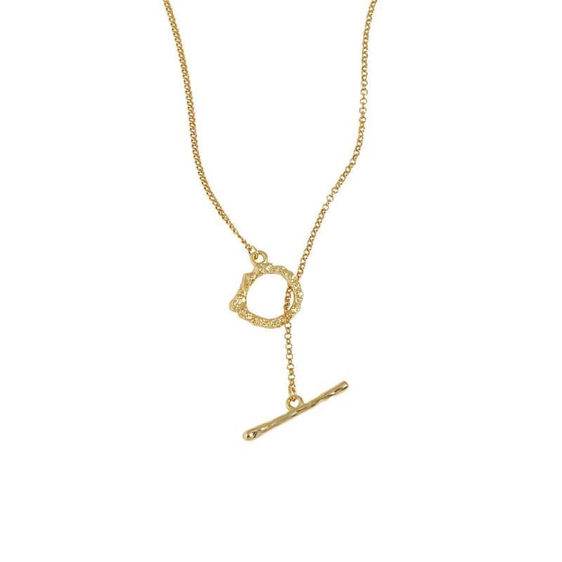 Irregular OT Shape 925 Sterling Silver Necklace
