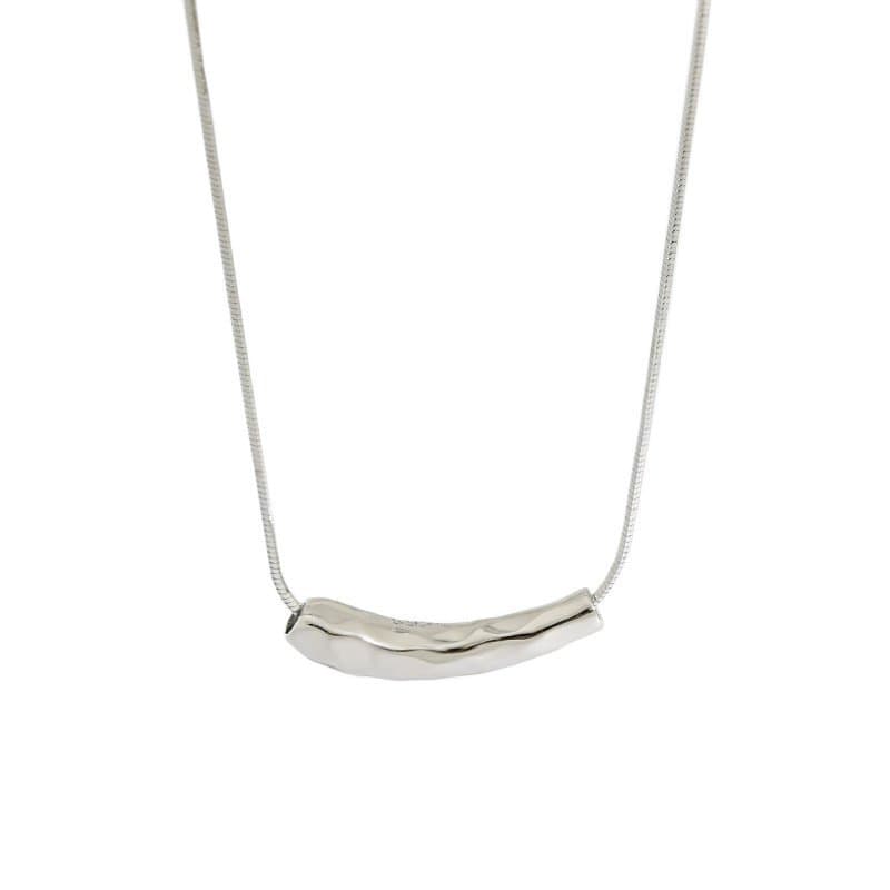 Snake Chain Irregular Waterdrop 925 Sterling Silver Necklace