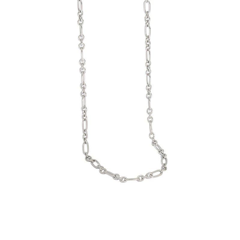 Friend's Hollow Chain Choker 925 Sterling Silver Necklace