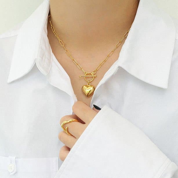 Love Heart OT 925 Sterling Silver Necklace