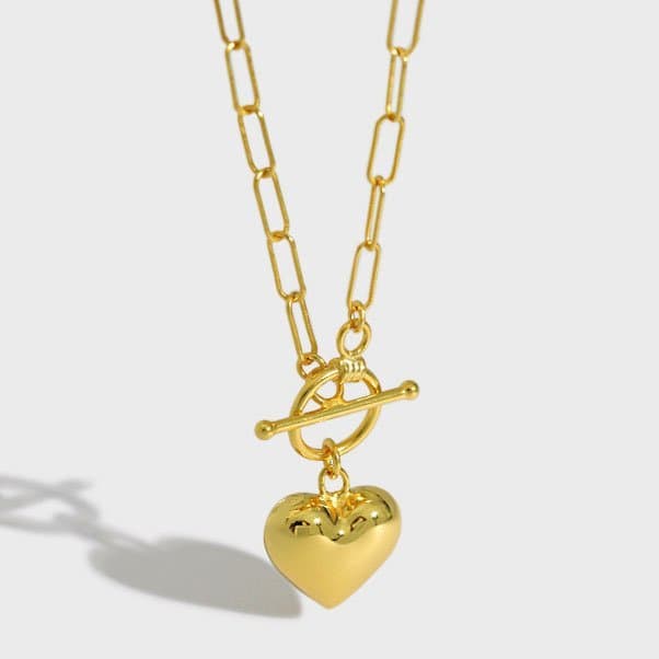Love Heart OT 925 Sterling Silver Necklace