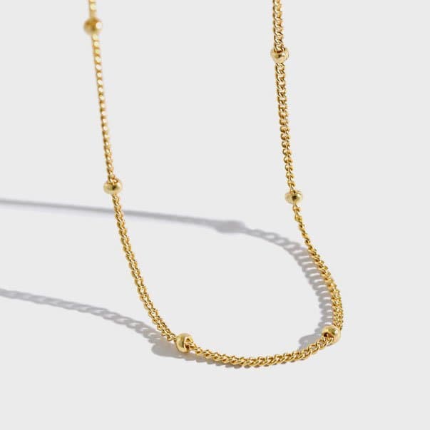 Mini Beads 925 Sterling Silver Choker Necklace