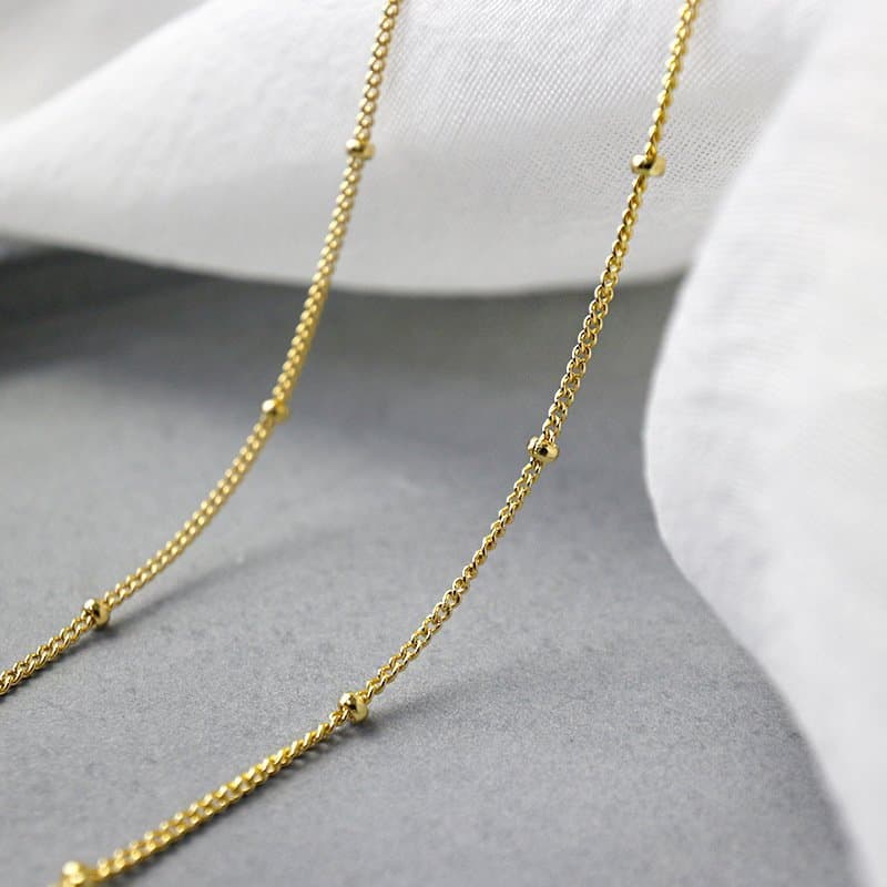 Mini Beads 925 Sterling Silver Choker Necklace