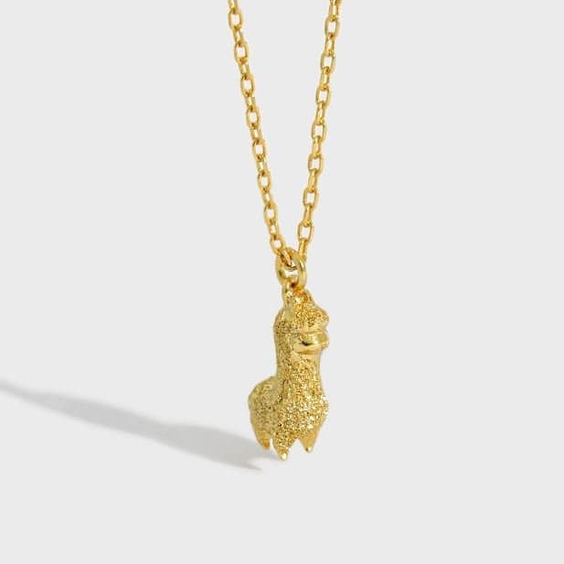Mini Alpaca Animal 925 Sterling Silver Necklace