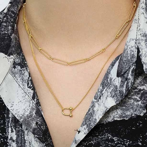 U Shape 925 Sterling Silver Necklace