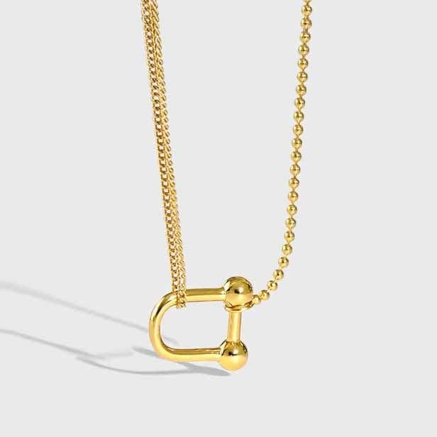 U Shape 925 Sterling Silver Necklace