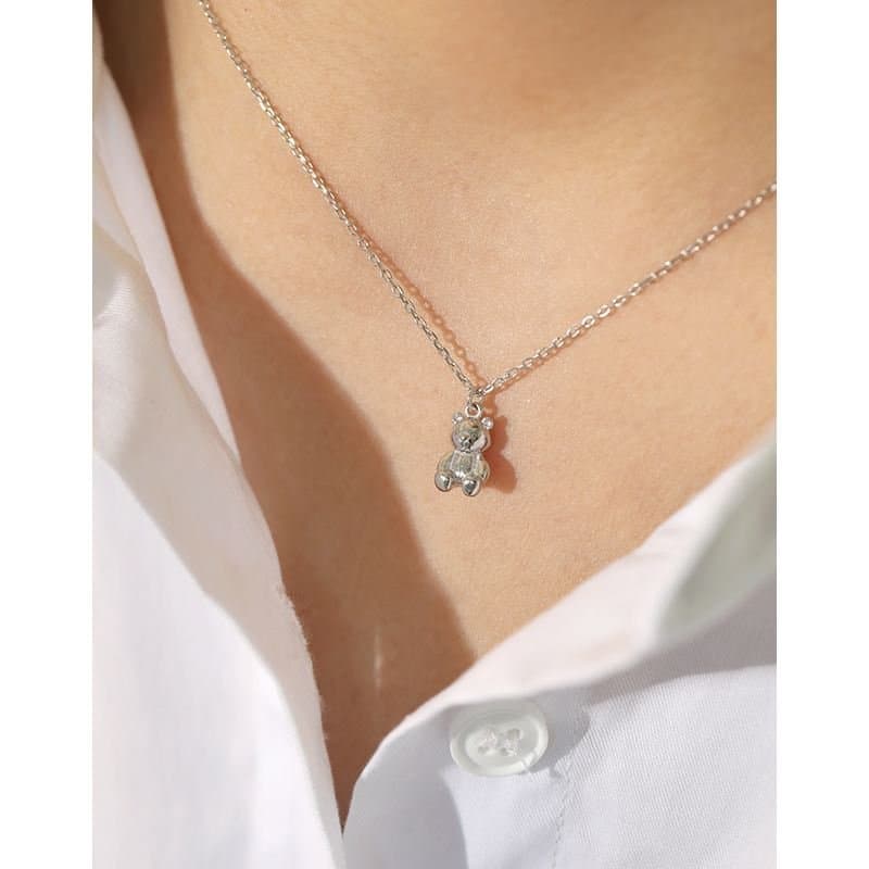 Mini Bear Animal 925 Sterling Silver Necklace