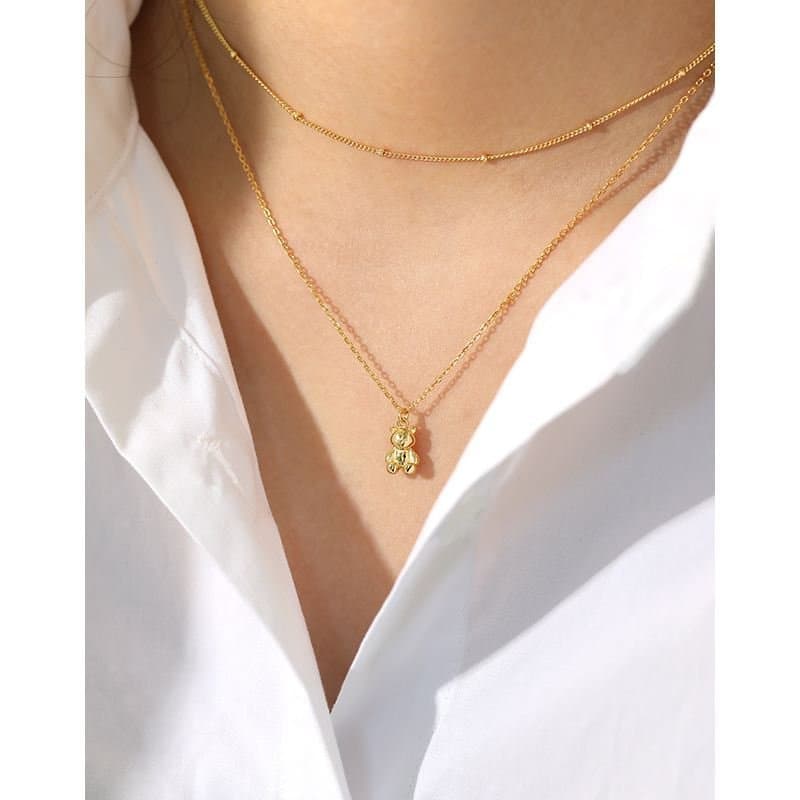 Mini Bear Animal 925 Sterling Silver Necklace