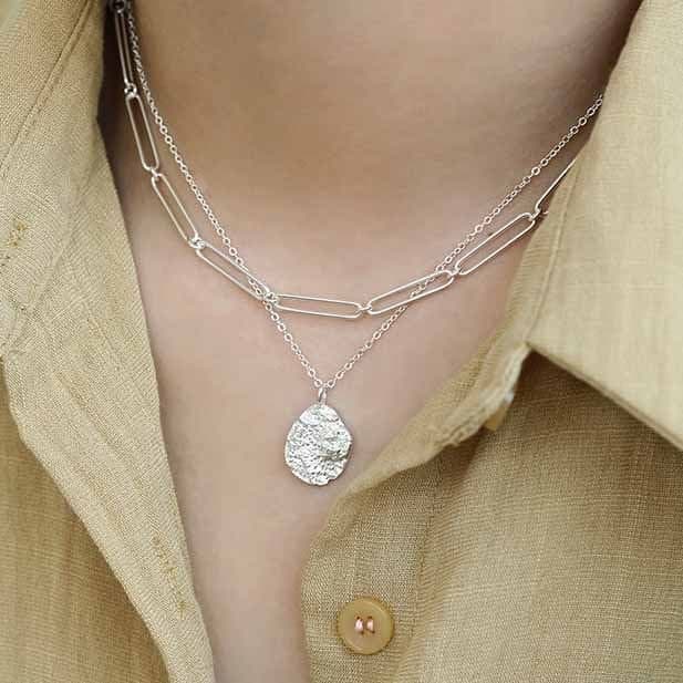 Hollow Chian 925 Sterling Silver Choker Necklace