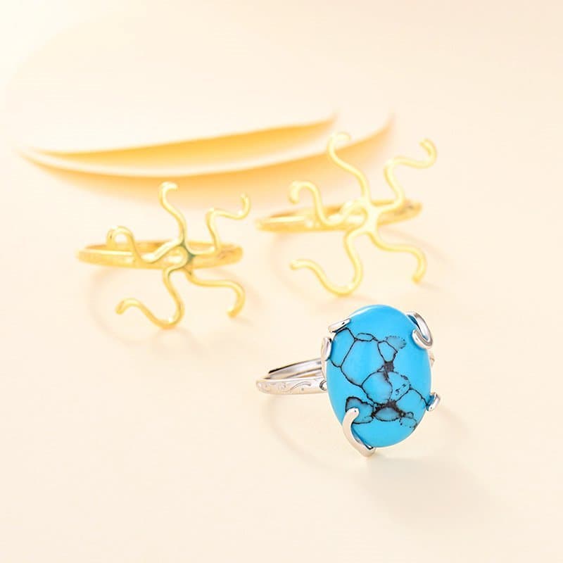 Claw 925 Sterling Silver Ring Setting for Oval Gemstone