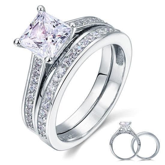 1.5 Carat Princess Cut Created Diamond 2-Pcs