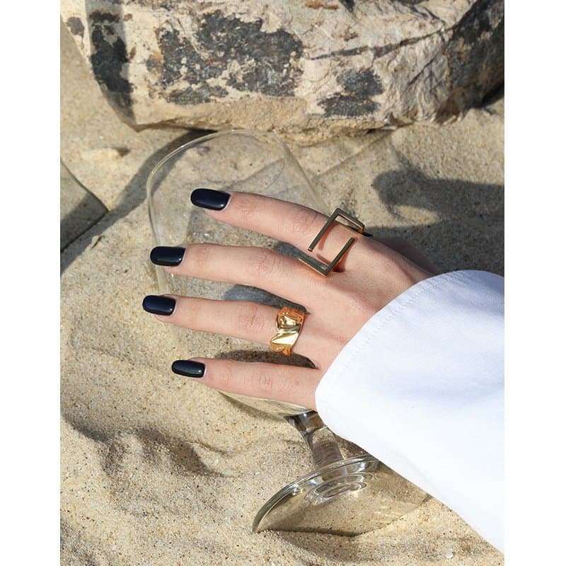 Pleated Skirt 925 Sterling Silver Adjustable Ring