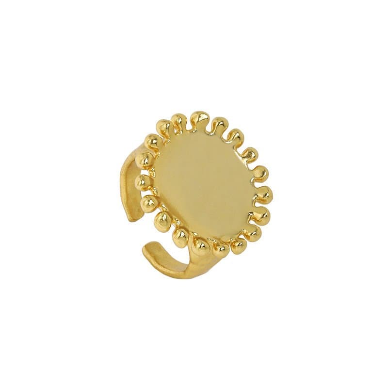 Sunflower 925 Sterling Silver Adjustable Ring