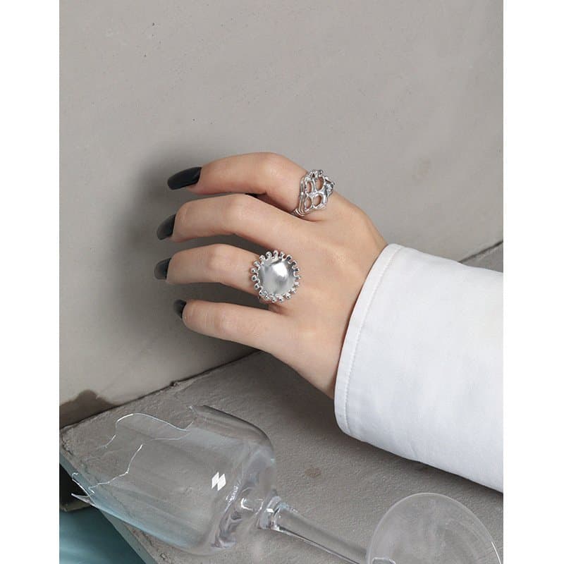 Sunflower 925 Sterling Silver Adjustable Ring