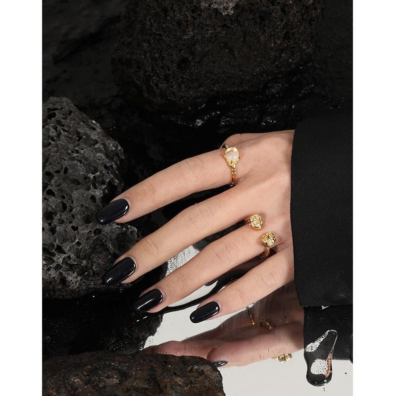 Irregular Two Bones 925 Sterling Silver Adjustable Ring