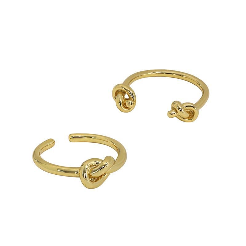 Lines Knot 925 Sterling Silver Adjustable Ring