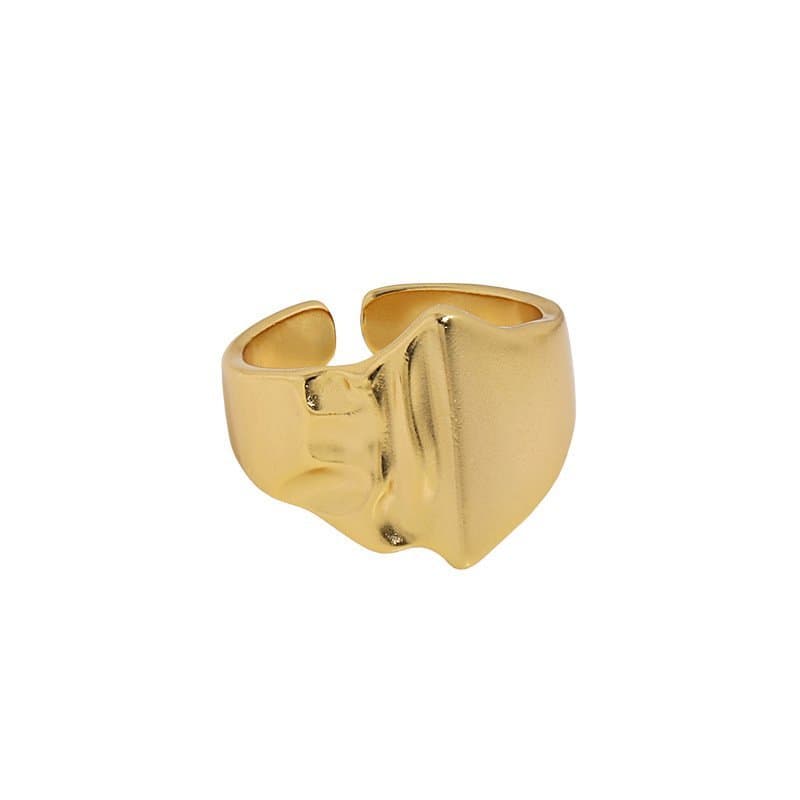 Irregular Wide 925 Sterling Silver Adjustable Ring