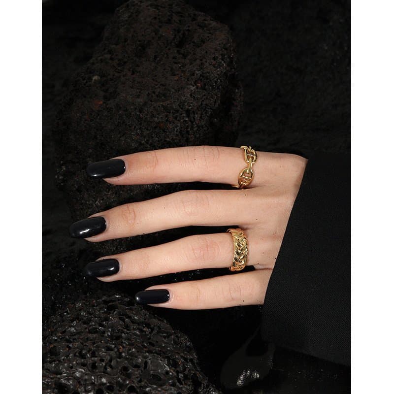 Hollow Twisted 925 Sterling Silver Adjustable Ring