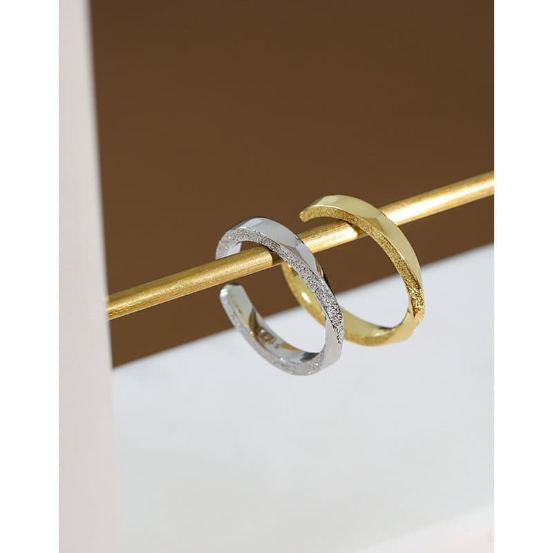 Mobius Circle 925 Sterling Silver Adjustable Ring