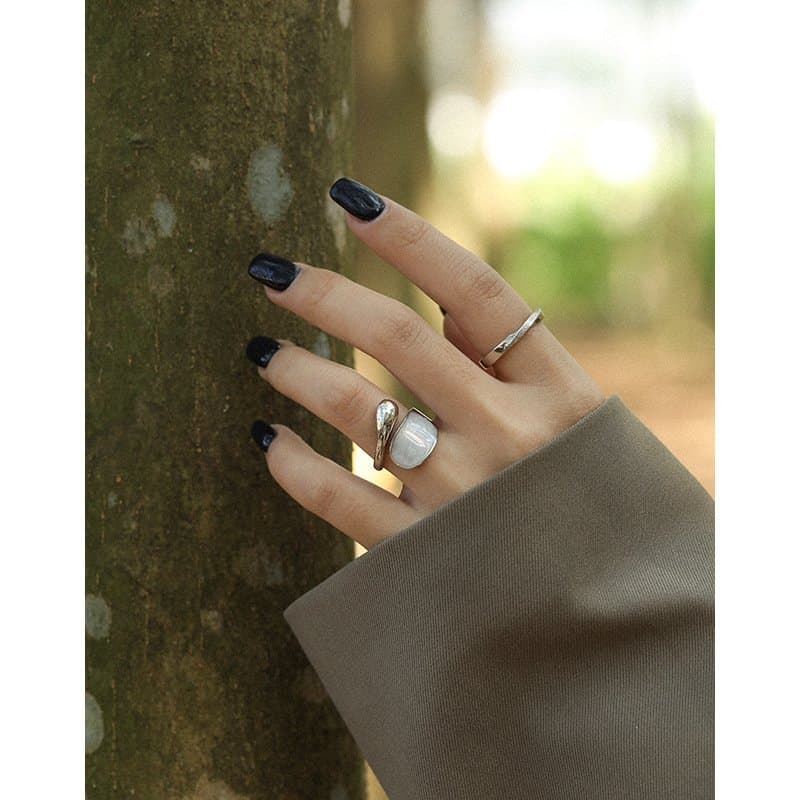 Mobius Circle 925 Sterling Silver Adjustable Ring
