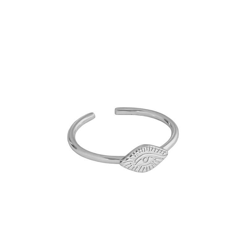 Devil's Eye 925 Sterling Silver Adjustable Ring