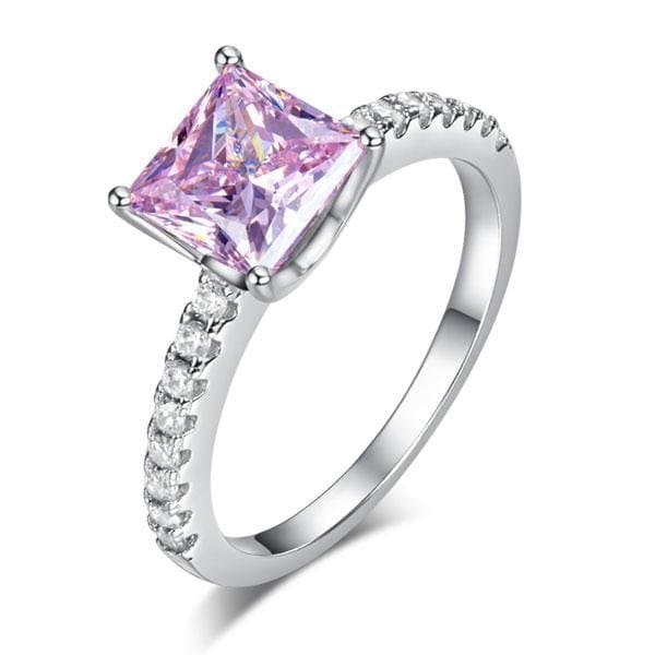 1.5 Ct Pink Created Diamond Ring