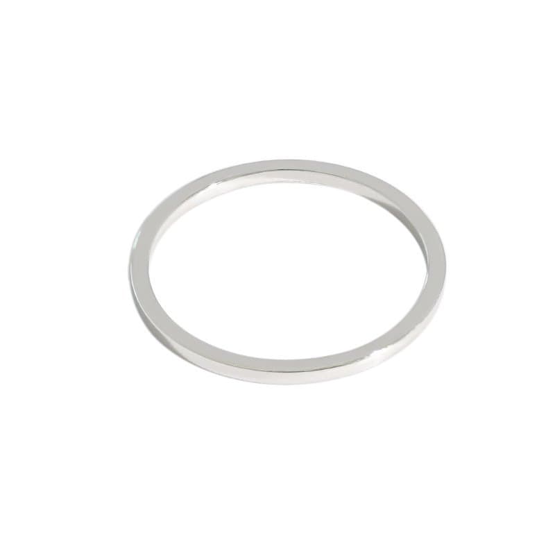 Lines Circle 925 Sterling Silver Tail Ring