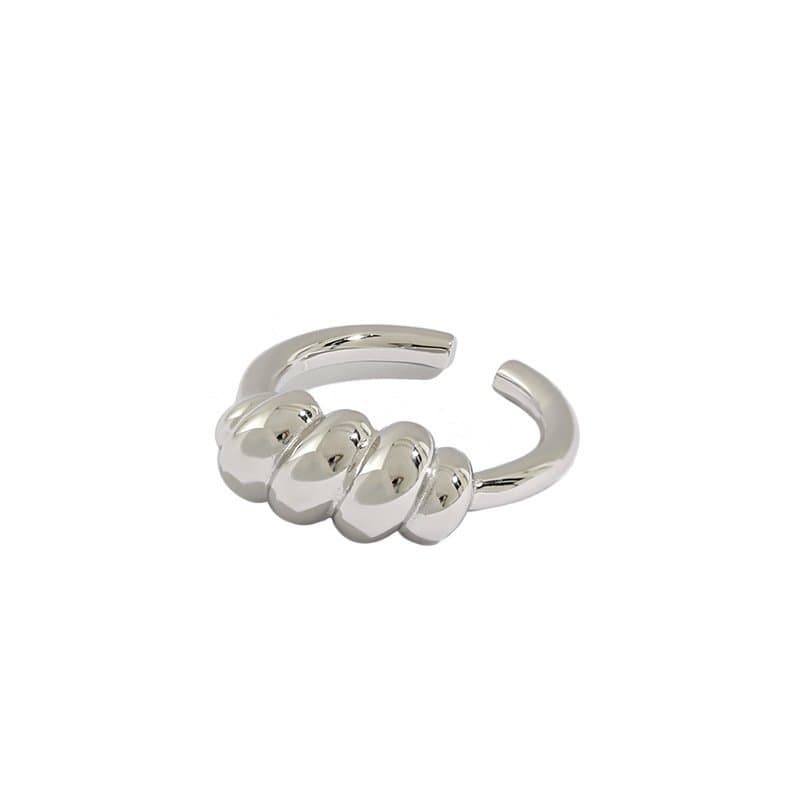 Thread Twisted 925 Sterling Silver Adjustable Ring