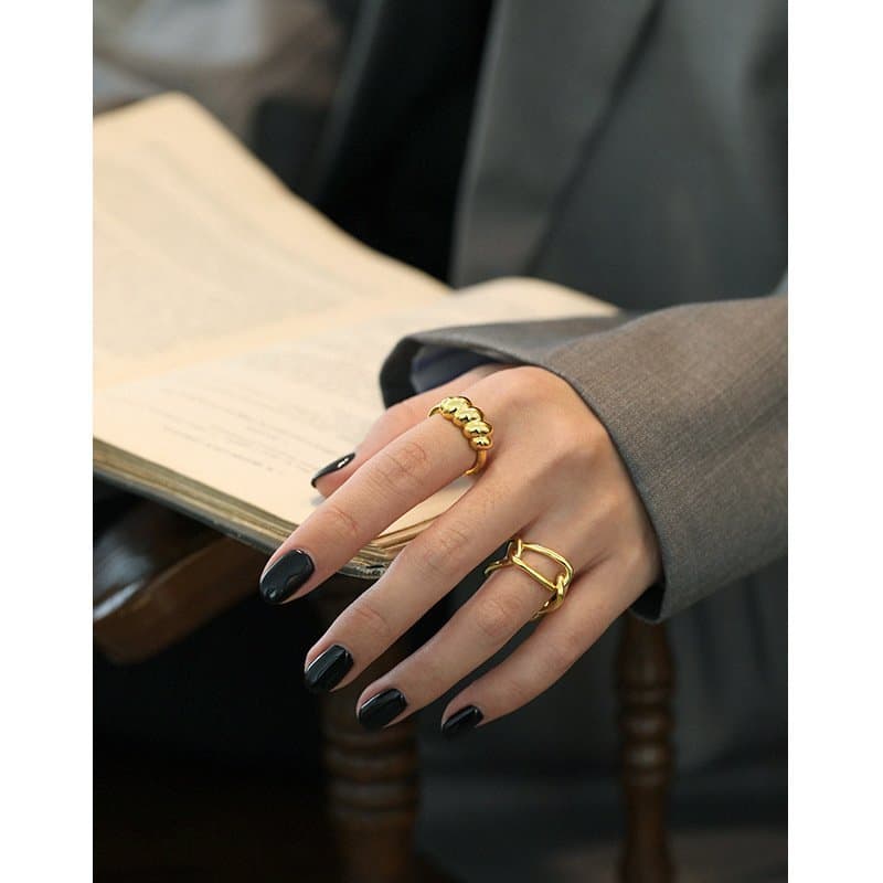 Thread Twisted 925 Sterling Silver Adjustable Ring