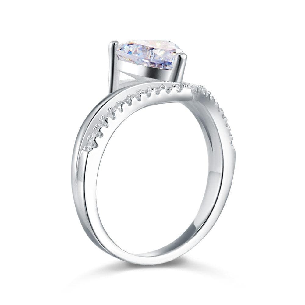 2 Carat Heart Cut Created Diamond Ring