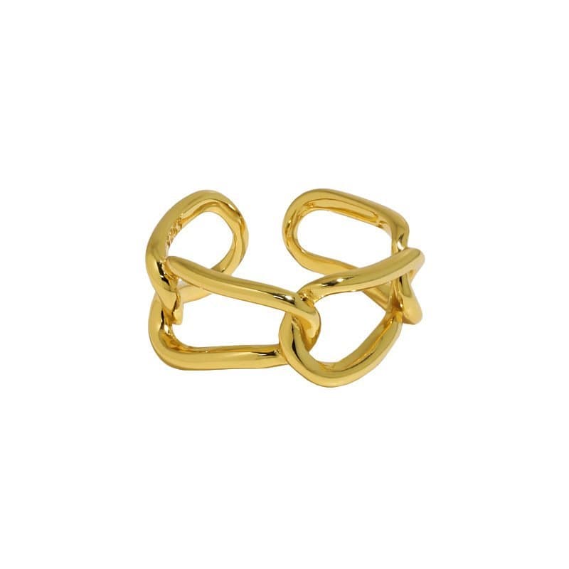 Hollow Chian Wide 925 Sterling Silver Adjustable Ring