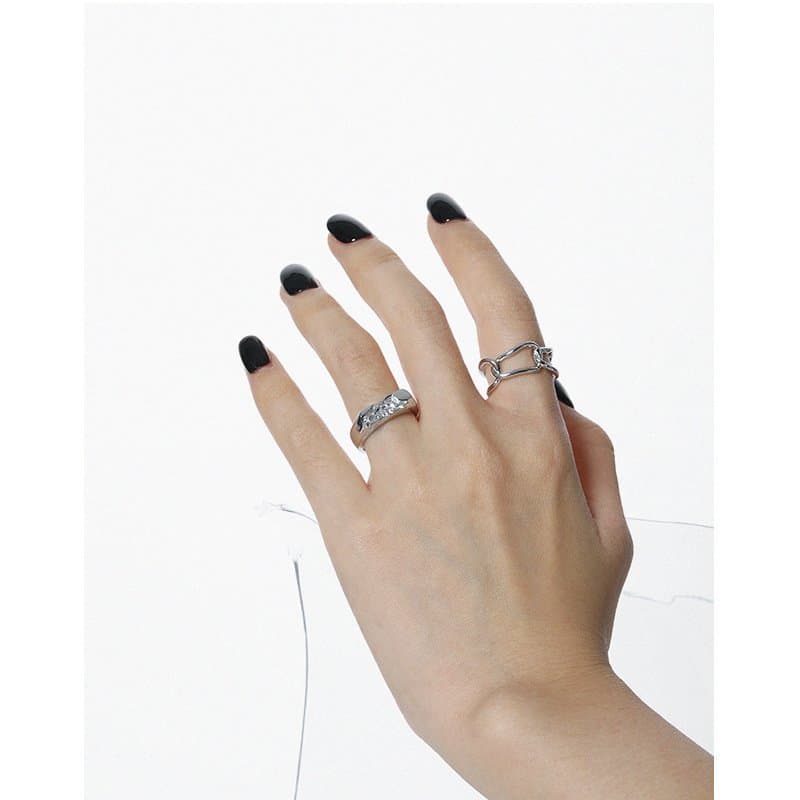 Hollow Chian Wide 925 Sterling Silver Adjustable Ring