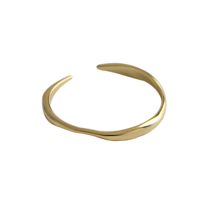 Tiny Irregular Wave 925 Sterling Silver Adjustable Ring