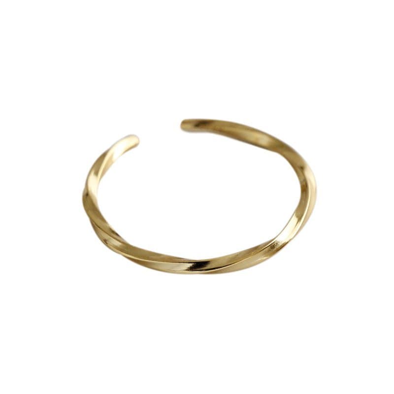 Mobius Twist 925 Sterling Silver Adjustable Ring
