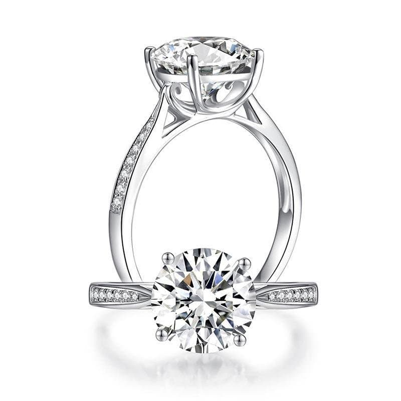3 Carat Moissanite Diamond (9 mm) Ring