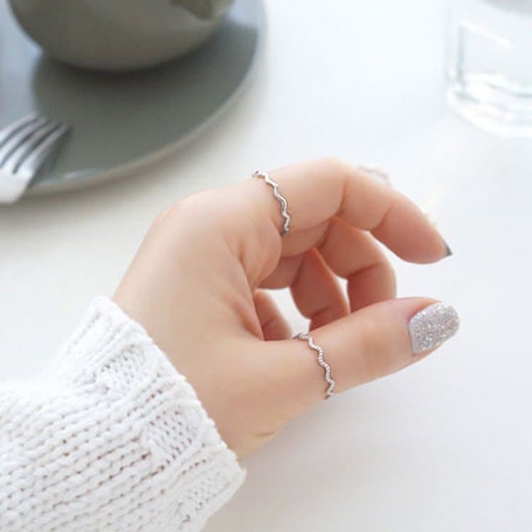 Wave Curves 925 Sterling Silver Ring