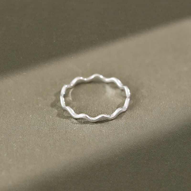 Wave Curves 925 Sterling Silver Ring